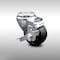 Service Caster 3 Inch SS Soft Rubber Wheel Swivel Bolt Hole Caster with Brake SCC-SSBH20S314-SRS-TLB - alternate 1